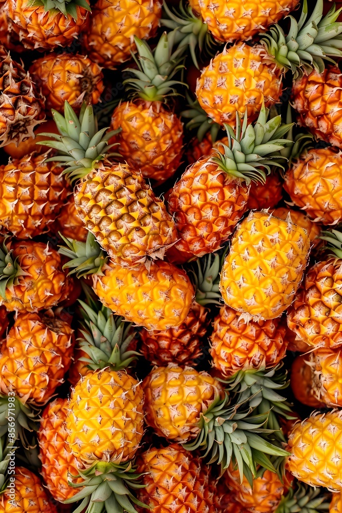 Sweet and Juicy Pineapple Closeup in Natural Light Sweet and Juicy Pineapple Closeup in Natural Light