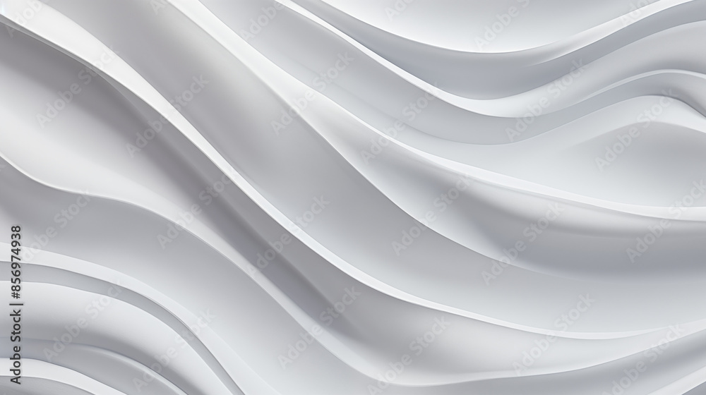Obraz premium Elegant White Wavy Abstract Background