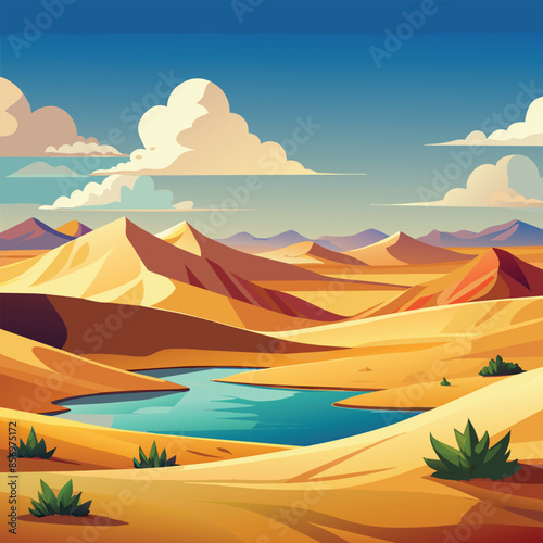 vast desert Beautiful and full of abundance