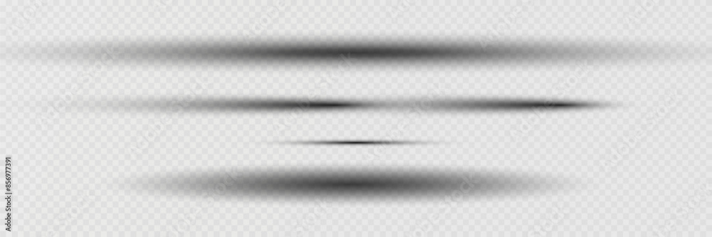 Set of realistic paper shadows. On a transparent background. Set of realistic paper shadows. On a transparent background.