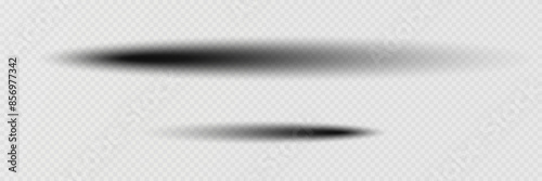 Vector shadows.  Set of shadow effects. On a transparent background.