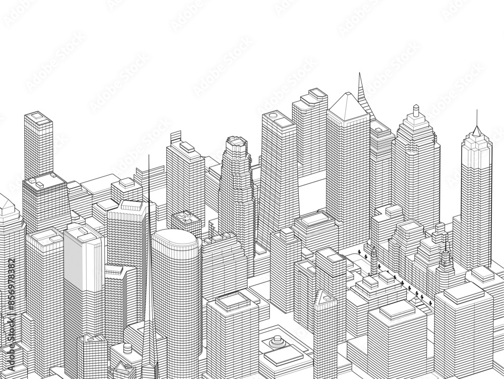 city architecture vector 3d illustration city architecture vector 3d illustration