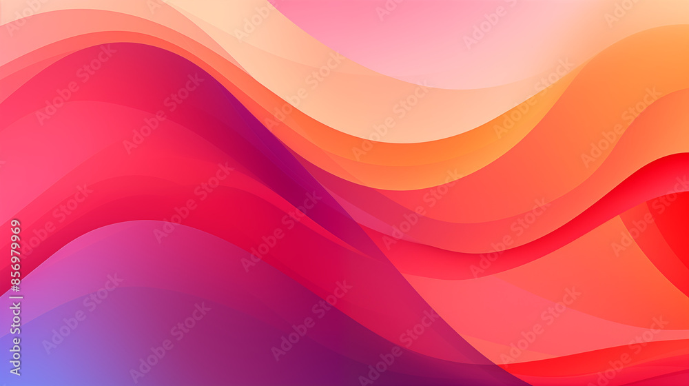 Warm Gradient Waves Digital Artwork Warm Gradient Waves Digital Artwork