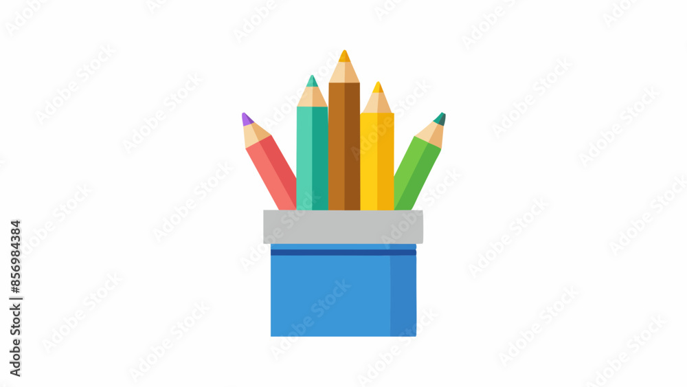 Arranging colorful pencils in a vase is a simple way to introduce a burst of color to your workspace or art studio. Arranging colorful pencils in a vase is a simple way to introduce a burst of color to your workspace or art studio.