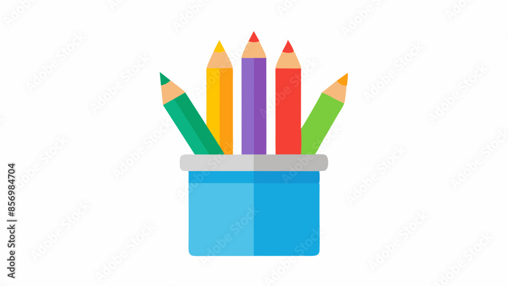 Arranging colorful pencils in a vase is a simple way to introduce a burst of color to your workspace or art studio. Arranging colorful pencils in a vase is a simple way to introduce a burst of color to your workspace or art studio.