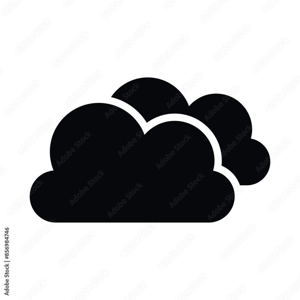 Simple Cloud glyph icon. The icon can be used for websites, print templates, presentation templates, illustrations, etc Simple Cloud glyph icon. The icon can be used for websites, print templates, presentation templates, illustrations, etc