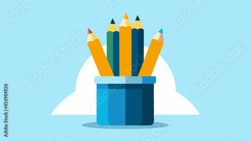  collection of vibrant pencils placed in a vase can instantly brighten up a work area or studio.