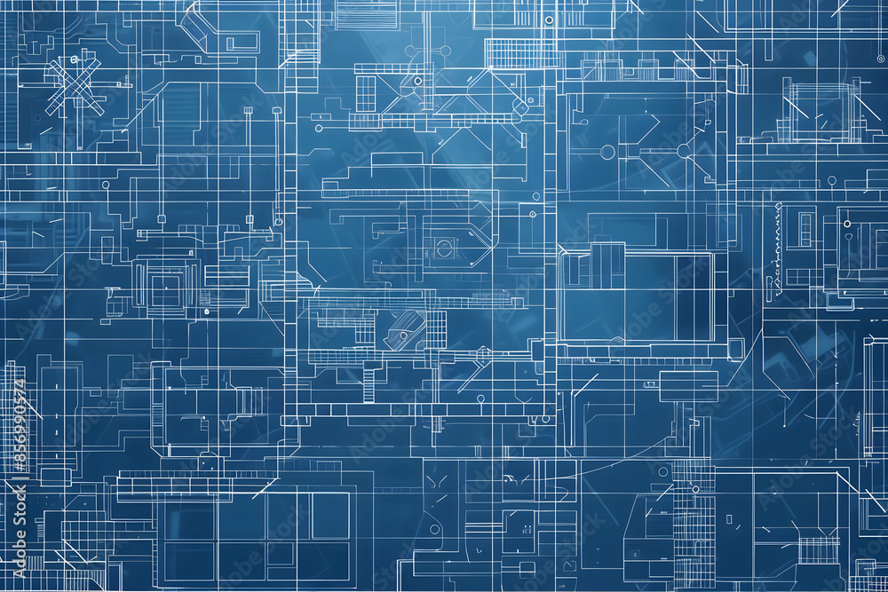 Blue lines on blueprint background for architectural design background Blue lines on blueprint background for architectural design background