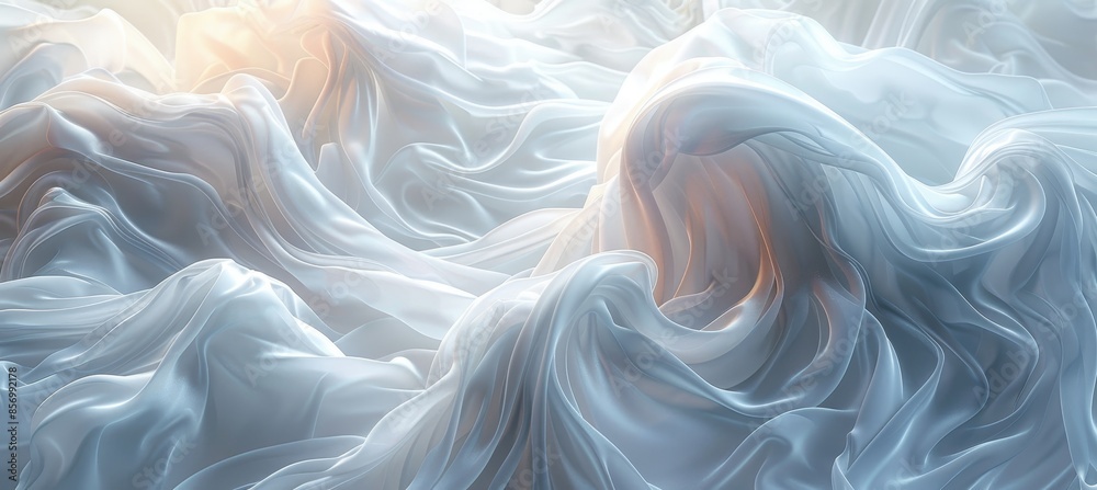 Abstract White Particle Flow Wave Background Abstract White Particle Flow Wave Background