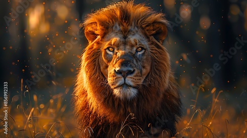 portrait of a lion