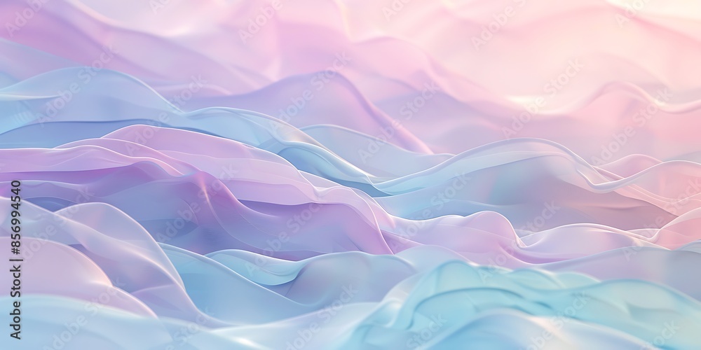 Obraz premium Abstract Pastel Waves Background A soft abstract background featuring pastel wave patterns in soothing hues, creating a calm and gentle aesthetic.