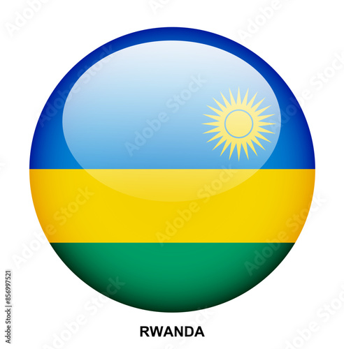 Free Download RWANDA flag button on white background - GFXLoad