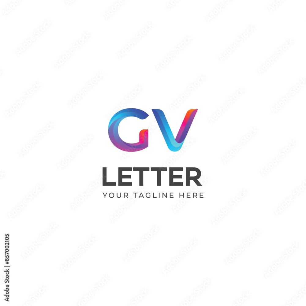3D GV, VG letter logo design template elements. Modern abstract digital alphabet letter logo. 3D GV, VG letter logo design template elements. Modern abstract digital alphabet letter logo.