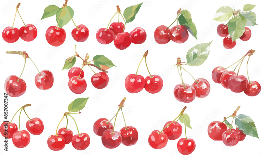 cherry watercolor clipart cherry watercolor clipart