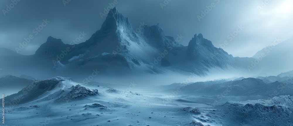 twilight descends on serene blue mountains shrouded in mist a tranquil scene of nature’s quiet beauty perfect for a peaceful background twilight descends on serene blue mountains shrouded in mist a tranquil scene of nature’s quiet beauty perfect for a peaceful background