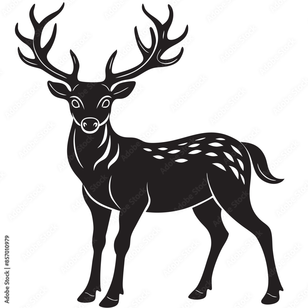 Naklejka premium deer silhouette vector