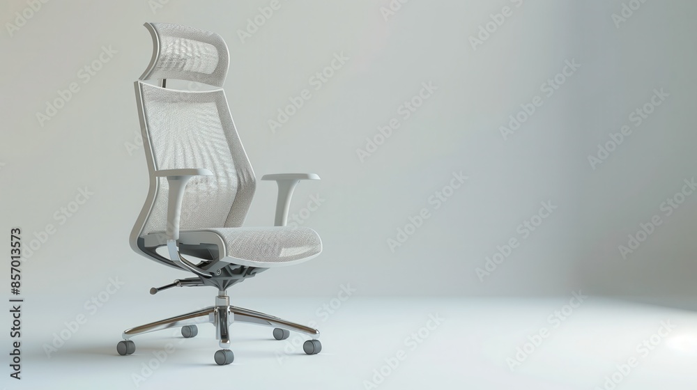 A modern ergonomic office chair with mesh back, isolated on a white background, high-definition, sharp details, studio lighting A modern ergonomic office chair with mesh back, isolated on a white background, high-definition, sharp details, studio lighting