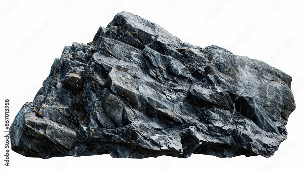 A jagged volcanic rock with rough texture, isolated on a white background, rich details, high-resolution, professional clarity A jagged volcanic rock with rough texture, isolated on a white background, rich details, high-resolution, professional clarity