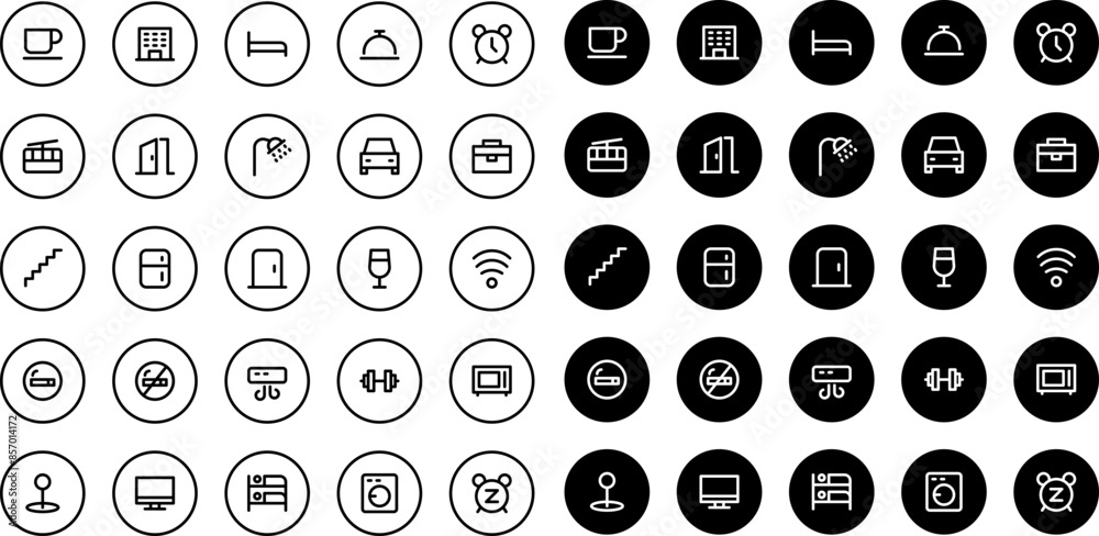 hotel service icon set hotel service icon set