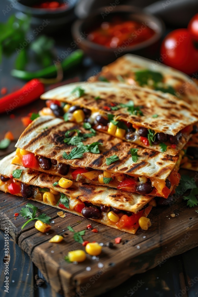 Grilled Quesadillas with Black Beans, Corn, and Peppers Grilled Quesadillas with Black Beans, Corn, and Peppers