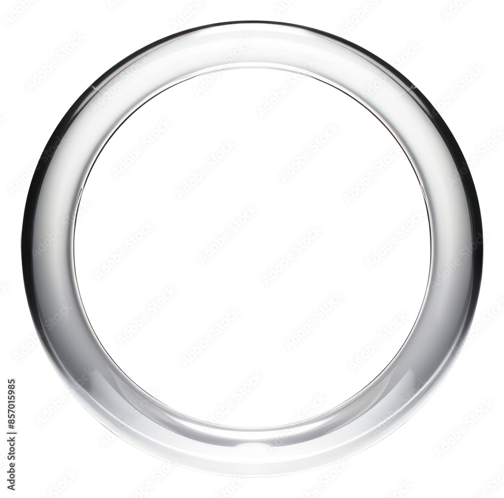 PNG Hoop transparent platinum silver. PNG Hoop transparent platinum silver.
