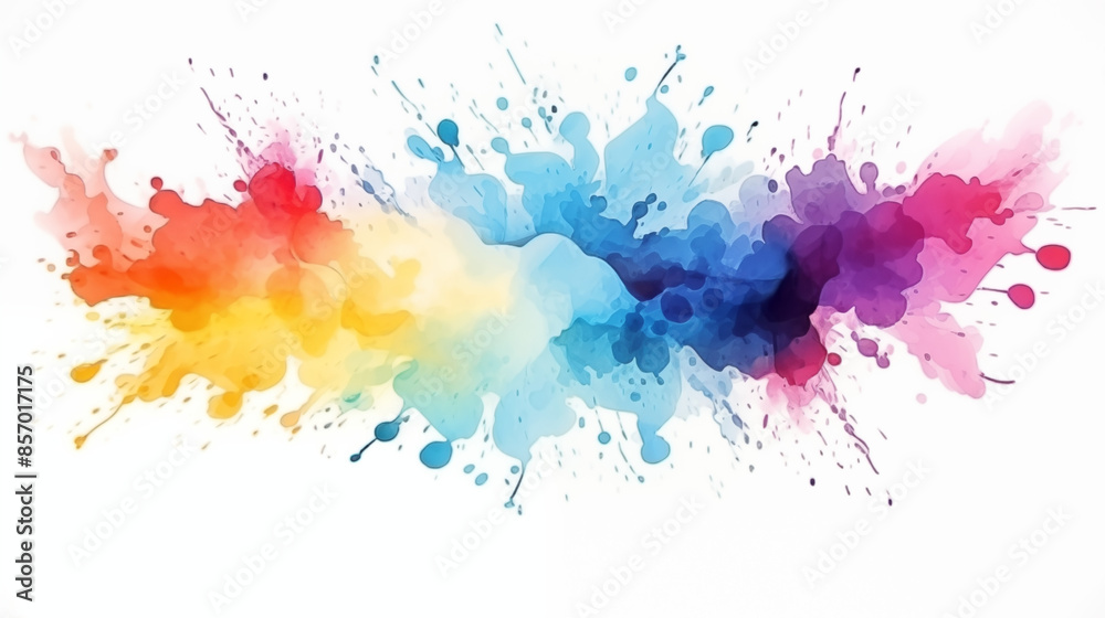 watercolor rainbow splash on white background watercolor rainbow splash on white background