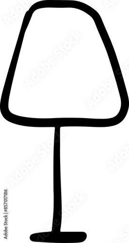 table lamp line art vector silhouette