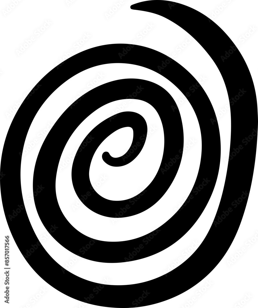 Naklejka premium spiral vector silhouette