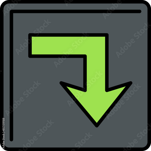 Turn Down Icon