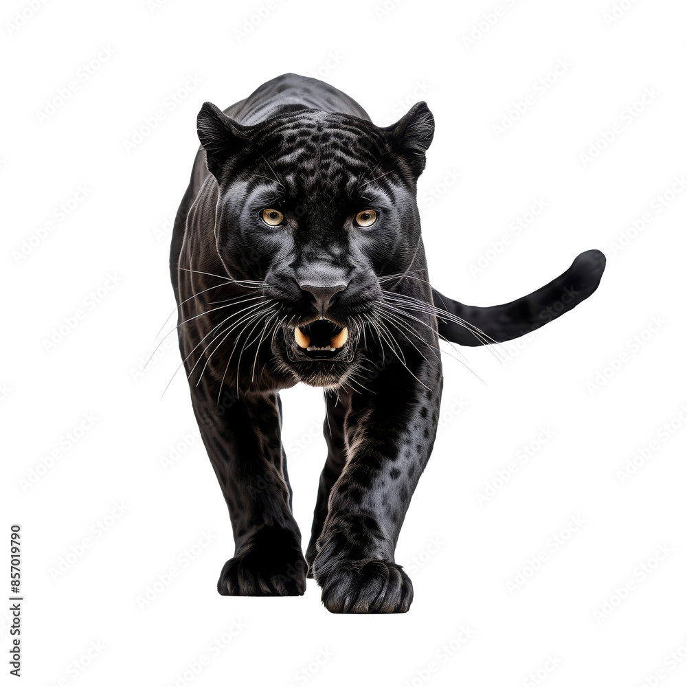 Black Panther Stalking Forward with Intensity Black Panther Stalking Forward with Intensity