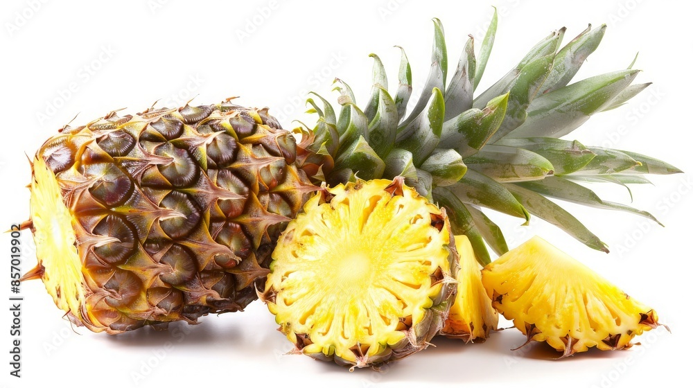 Fresh Ripe Pineapple Slices Ready to Eat Fresh Ripe Pineapple Slices Ready to Eat