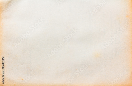 Old white paper background, vintage yellow texture with old scratches.