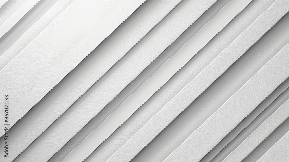 Obraz premium Abstract geometric pattern of white diagonal stripes with subtle shading. Minimalist and modern design. Perfect for background or texture.