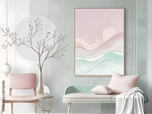 Serene Minimalist Backgrounds Pastel Colors and Elegant Patterns