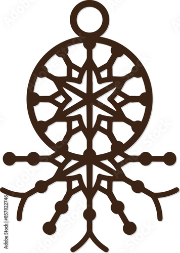 laser cut Personalised Snowflake Christmas Ornaments decoration