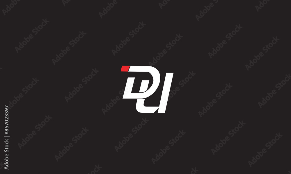 DU, UD, U, D Abstract Letters Logo Monogram DU, UD, U, D Abstract Letters Logo Monogram
