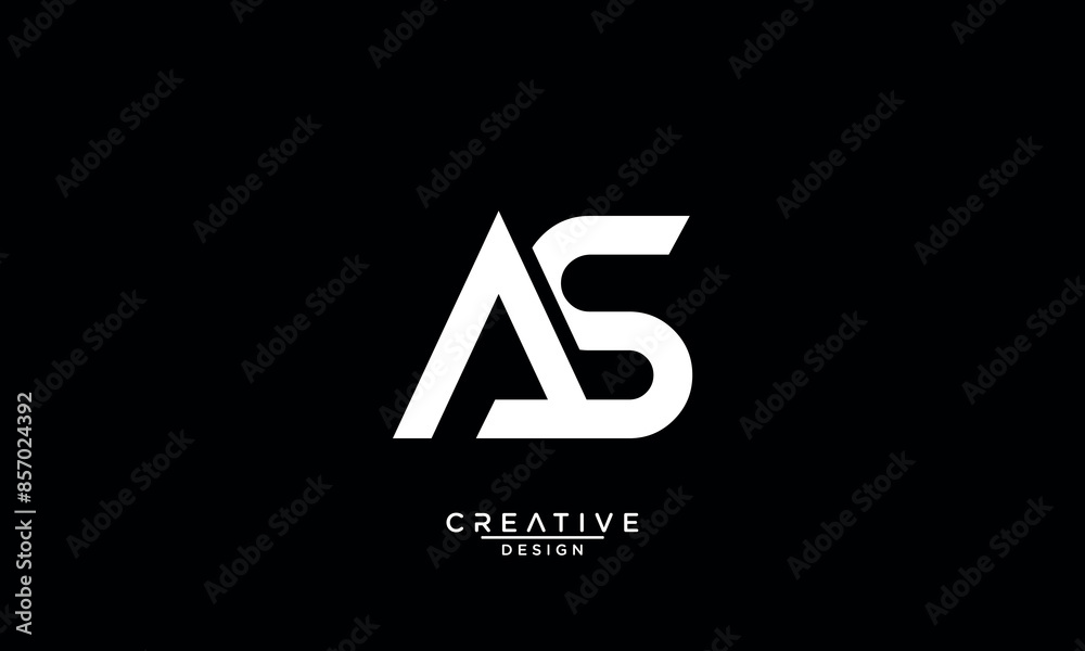 AS, SA, A, S, Abstract Letters Logo Monogram AS, SA, A, S, Abstract Letters Logo Monogram