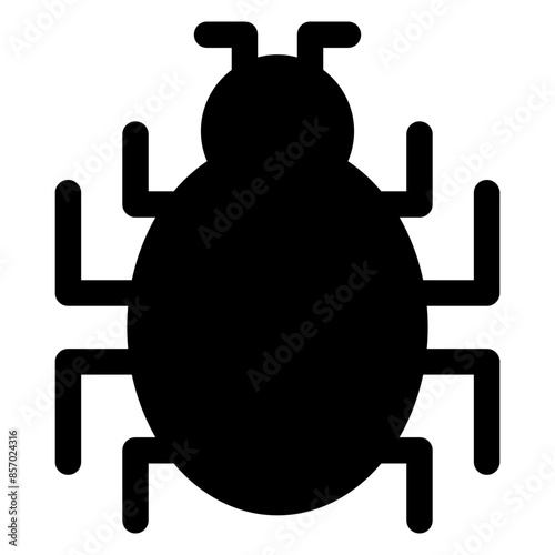 bug  glyph  icon vector illustration isolated on white background