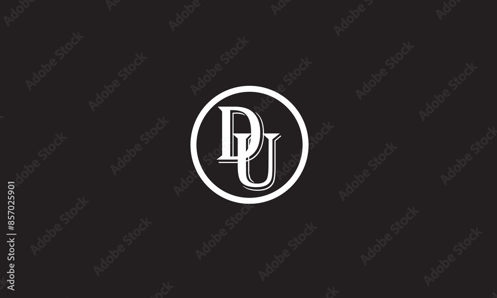 DU, UD, U, D Abstract Letters Logo Monogram DU, UD, U, D Abstract Letters Logo Monogram
