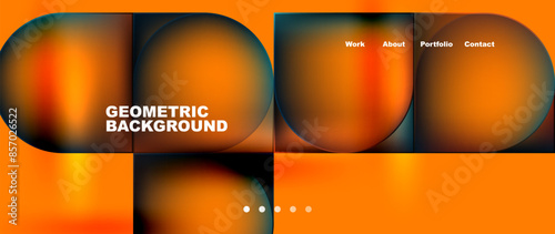 Round squares, circles with fluid gradients. Vector Illustration For Wallpaper, Banner, Background, Card, Book Illustration, landing page