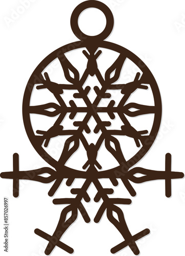 laser cut Personalised Snowflake Christmas Ornaments decoration