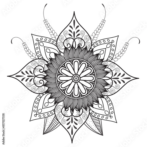 Traditional and Cultural Beautiful pattern design, tattoo design, mandala patterns, Arabic patterns, Rangoli, Alpona, Kolam, Paisley line art.