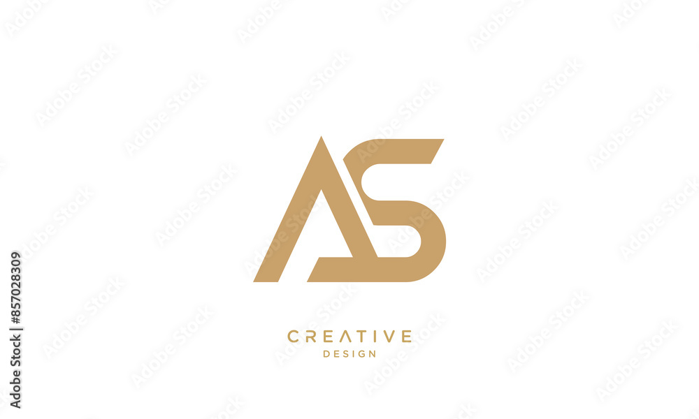 AS, SA, A, S, Abstract Letters Logo Monogram AS, SA, A, S, Abstract Letters Logo Monogram