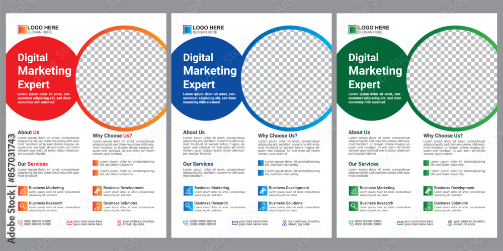 Digital marketing flyer design template Digital marketing flyer design template