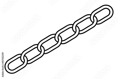 Chain line art vector illustration