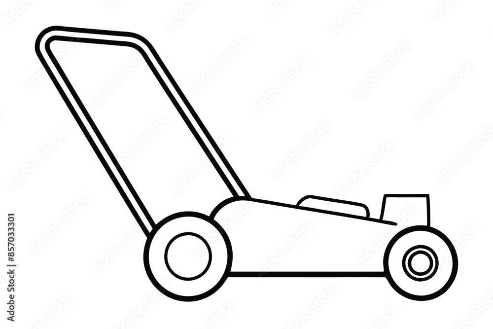 Lawnmower line art vector illustration Lawnmower line art vector illustration