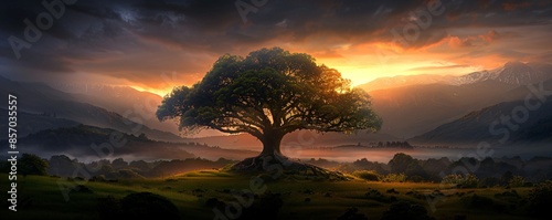 the world tree yggdrasil - old norse world ash, tree of life