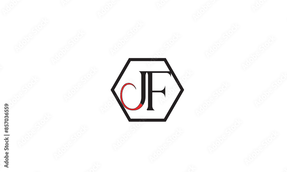 JF, FJ , J , F , Abstract Letters Logo Monogram JF, FJ , J , F , Abstract Letters Logo Monogram