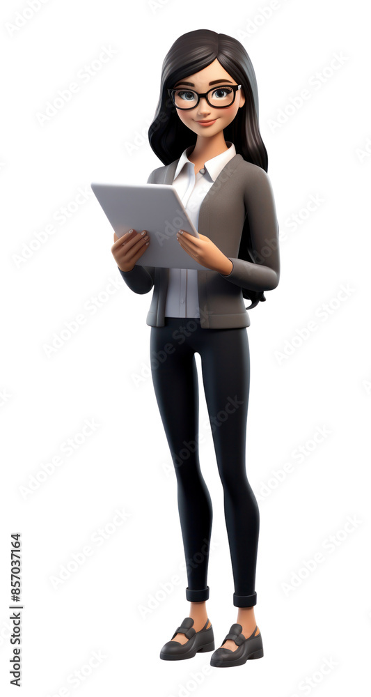 PNG Computer standing glasses smiling. PNG Computer standing glasses smiling.