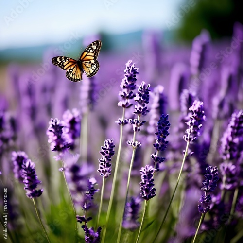 butterfly on lavender flower © Luca